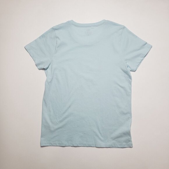 J.Crew Factory Sporty Dogs Graphic Tee Women Medium Light Blue SS Collectors Tee - Picture 7 of 16